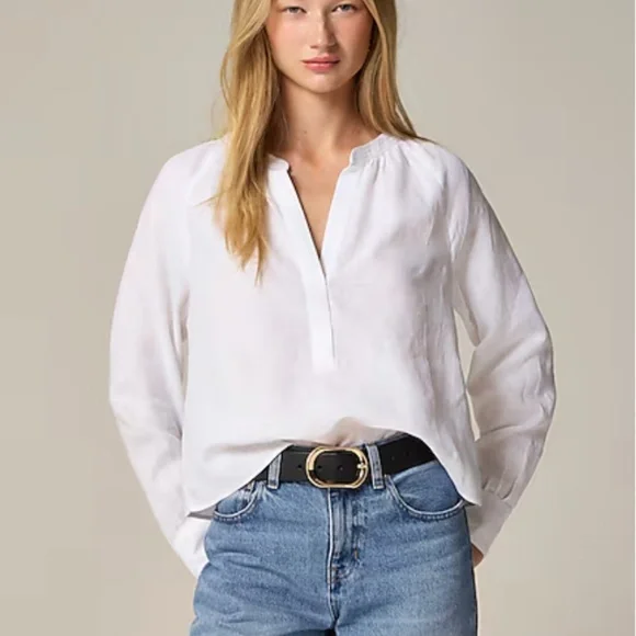 NWT J. Crew Cabana top in White Linen size XS - Picture 4 of 4